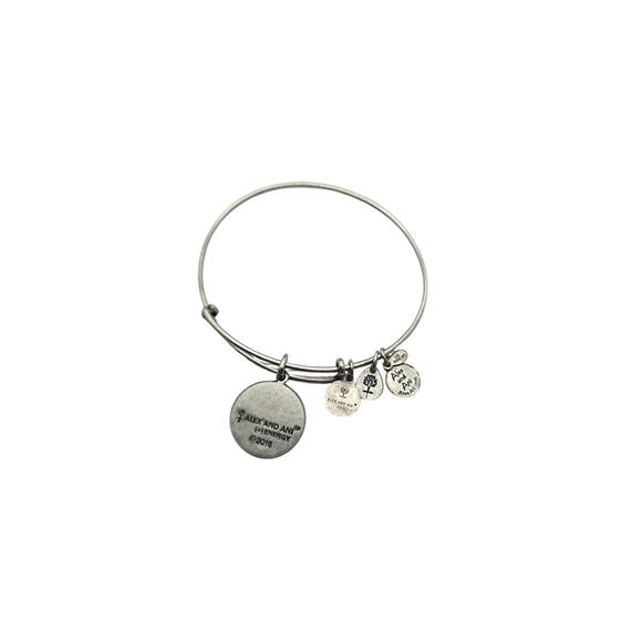 Alex and Ani "J" Initial Charm Bracelet – Rafaelian Silver Finish - Picture 3 of 6